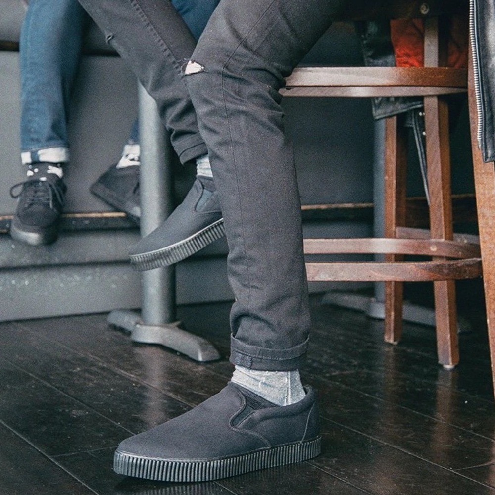 T.U.K. BLACK BASIC TWILL POINTED EZC SLIP-ON A9487 US: Men 12 / Women 14 2016